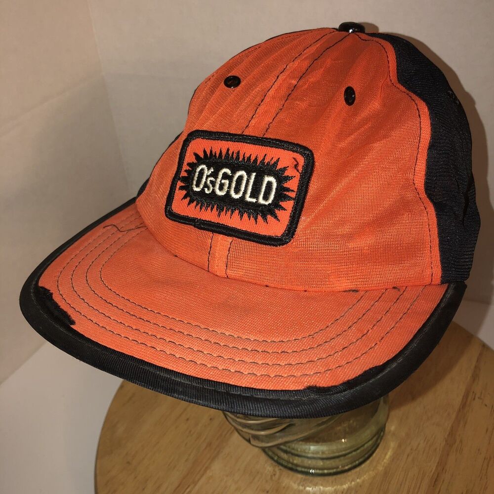 Vintage 70s O'S GOLD USA Richmond Headwear Thin PINWHEEL Hat Cap Snapback RARE